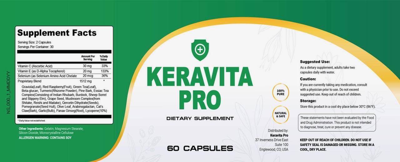 Keravita Pro Supplement Fact